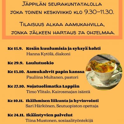 Pilkettä päivään seurakuntatalolla