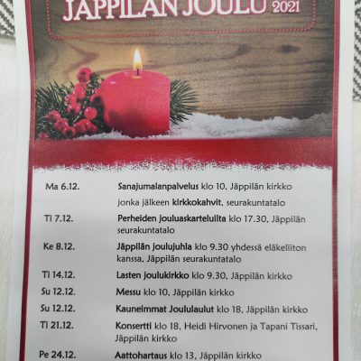 Joulutapahtumia Jäppilässä