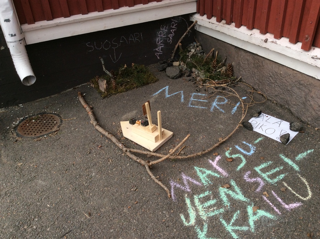 Marsujen seikkailu; välituntitaidetta Jäppilän koulussa