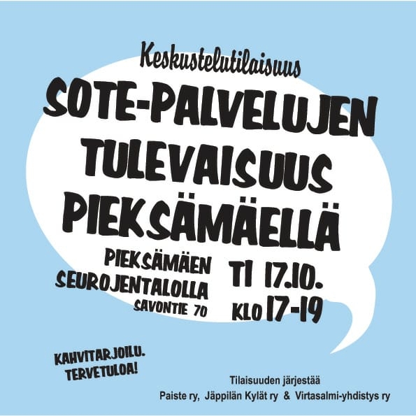 Keskustelutilaisuus: Pieksämäen sote-palvelujen tulevaisuus?