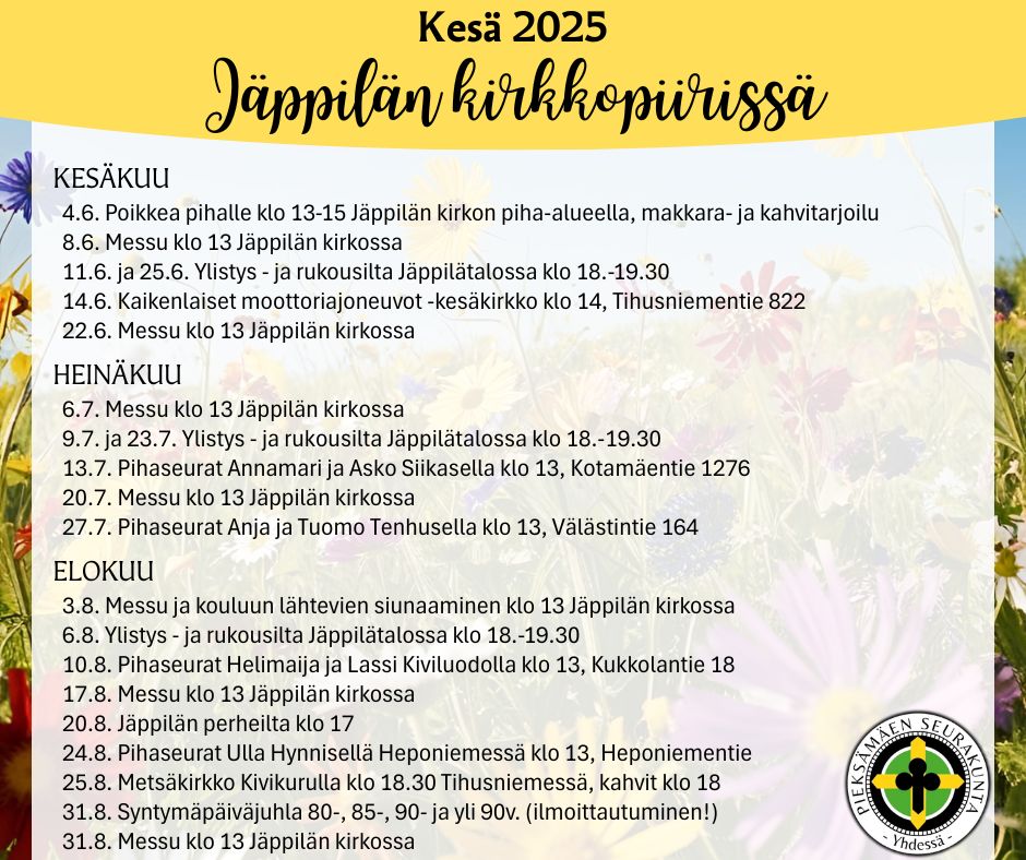 Seurakunnan tapahtumia Jäppilässä