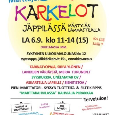Marttojen Syys-Karkelot Mäntylässä 6.9.2025