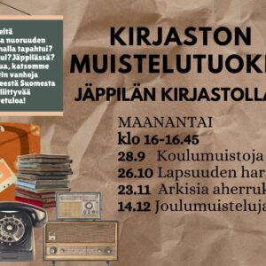 Kirjaston Muistelutuokioita Jäppilän kirjastolla